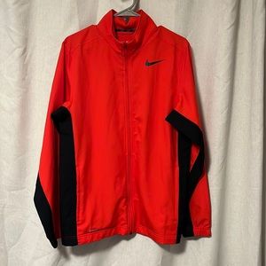 Nike Dri-fit windbreaker size small red orange